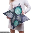 thumbnail image 5 of Ambesonne Nautical Fabric by the Yard Upholstery, Ocean Grunge Seashells, 1 Yard, Night Blue Sea Green, 5 of 5