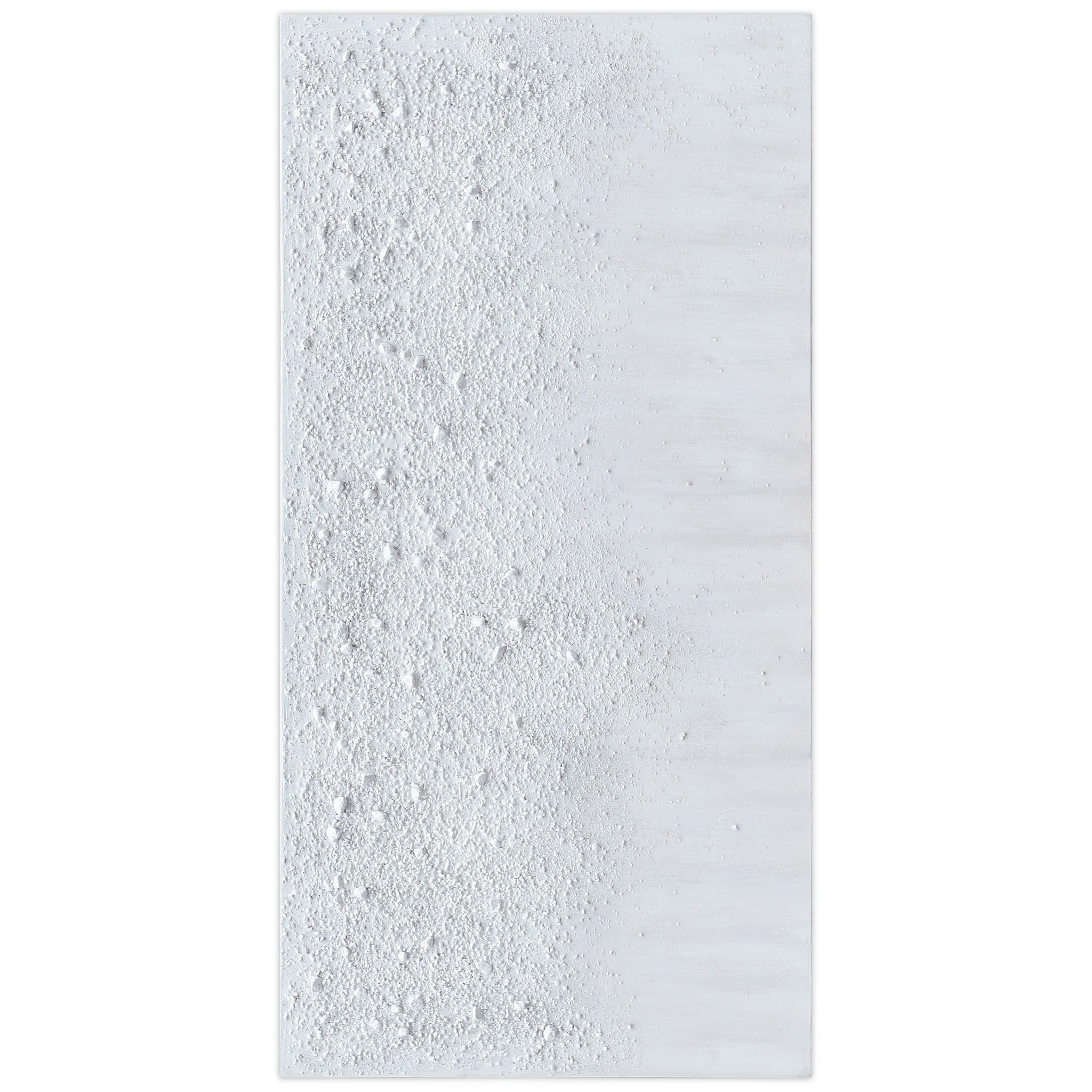 Empire Art Direct White Snow A Textured Metallic Hand Painted Wall Art, 24" x 48" x 1.5", Ready to Hang