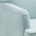 thumbnail image 6 of LUCKHAO Modern Accent Chair with Retro Wooden Legs & Nailhead Trim, Comfy Upholstered Club Armchair  Lounge Chair ,Single Sofa Chair  for Bedroom Living Room, 6 of 12