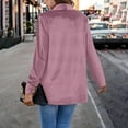 thumbnail image 4 of XPMWRP Women's Velvet Blazer Jackets Casual Long Sleeve Solid Color Lapel Collar Coats Work Office Suit Fall Winter Jackets Pink XL, 4 of 7