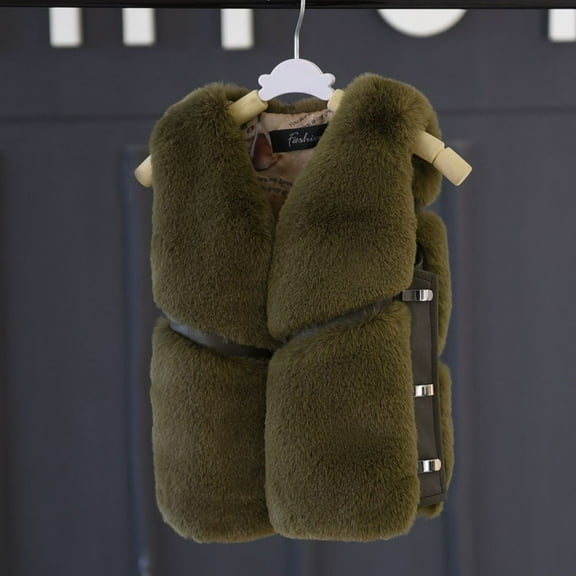 Child Girls Sleeveless Coat Winter Windproof Thicken Coat Jacket Kids Warm Vest Outerwear