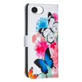 thumbnail image 2 of Leather For Apple iPhone 17e / 16e 6.1-inch Wallet Case Butterflys&Flowers, With Card Holder,Wristband,Magnetic Clasp Kickstand Folio Cover,Color-1,For iPhone 17e / 16e, 2 of 8