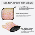thumbnail image 3 of Yayeee Oven Mitts and Pot Holder Set of 2 Heat Resistant Kitchen Gloves Baking Hot Pad, Gradient Pink Stars, 3 of 5