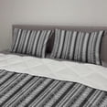 thumbnail image 2 of Prehistoric Comforter & Sham Bedding Set, Black and White Tribal Motifs Pattern Native Geometric Borders Design, 3 pcs Duvet Set Microfiber Filling Quilt, 5 Sizes, Black White, by Ambesonne, 2 of 4