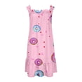thumbnail image 5 of FYDUU 4th Of July Dress For Girls Nightgowns Summer Floral Dress Sleeveless Ruffle Spaghetti Strap Sleep Dress Casual Nightgown Soft Sleepwear 9-10 Years, 5 of 6