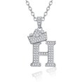 thumbnail image 3 of 925 Sterling Silver Initial Letter A-Z Pendant Necklace for Women Crown Alphabet Chain Necklace for Mother Gift Jewelry, 3 of 5