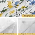 thumbnail image 4 of Blue Yellow Flowers No Hooks Shower Curtain with Snap-in Liner Watercolor Leaf Shower Curtains for Bathroom, Waterproof, Easy Install, Washable 72"x78", 4 of 9
