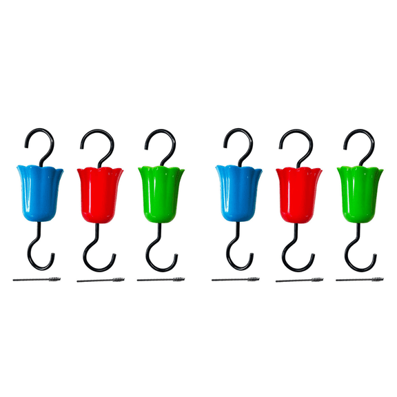 6PCS Ant Moat for Hummingbird Feeders Feeder Guard Hooks Plastic Hanging