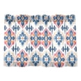thumbnail image 7 of Yayeee Kitchen Curtains Tier Pair Light Filtering 27"x24" Rod Pocket Short Cafe Window Panel, Navy Blossom Mosaic, 7 of 7