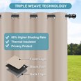 thumbnail image 5 of DONGPAI Outdoor Curtain for Patio Waterproof 52 x 84 Inch Windproof Thermal Insulated Top and Bottom Grommets Light Blocking Outside Curtains Keep Privacy for Yard/Porch, 1 Panel, Cream, 5 of 8