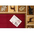 thumbnail image 6 of Furnish My Place Indoor Wildlife Bear Rustic Rug with Jute Backing - 5 ft. x7 ft. 6 in. , 2 ft. x 6 ft. , 2 ft. x 3 ft., Red, Moose Decor Lodge, Area Rug for Living Room, Bedroom, Hallway, 6 of 8