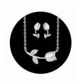thumbnail image 4 of Collar Y Aretes De Flor Tulipan color plata, 4 of 4