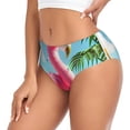 thumbnail image 2 of Fotbe Tropical Flamingo Pool Float Calzones Estampados para Mujer – Ropa Interior de Algodón, Cómoda, Suave y Elástica-Large, 2 of 6