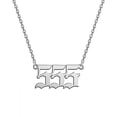 thumbnail image 3 of Collar de número de ángel de plata Joyería de numerología de acero inoxidable de plata/oro, 3 of 6