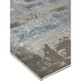 thumbnail image 3 of HomeRoots 513037 7 x 10 ft. Gray Ivory & Blue Abstract Stain Resistant Rectangle Area Rug, 3 of 5