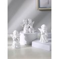 thumbnail image 2 of Accesorio decorativo de ángel de niña blanca retro, personaje de yeso, estatua de muñeca, regalo de pareja de escritorio, 2 of 5