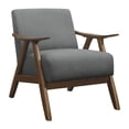 thumbnail image 3 of Tcbosik Accent Chair with Upholstery and Solid Wood Frame, Classic Mid-Century Modern Living Room Furniture for Extra Seating, Gray, 3 of 7