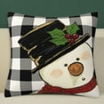 thumbnail image 6 of TERGAYEE Christmas Snowman Pillow Cover Big Red Snowman Printed Cushion Cover Decorative Sofa Cover Home Furnishings Unattached Sided Digital Printed Linen Pillowcase 2 Holiday Decor, 6 of 6