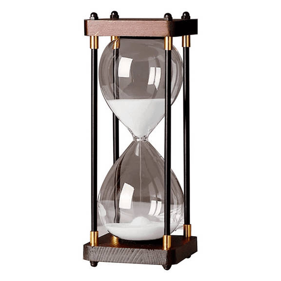Large Hourglass 60 Minutes, Hourglass, Rainbow Glass Gift for Home, Desk,White