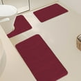 thumbnail image 6 of Kezqiaxn Bath Mat Set Clearance Bathroom Rugs Non-Slip Bath Mat Toilet Rugs U Shaped Toilet Mats Doormat Household Carpet Absorbent Bathroom Mats Quick Dry Wine, 6 of 8
