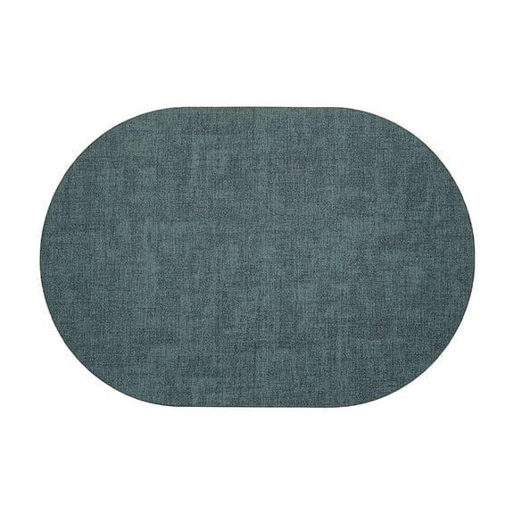 Darzheoy Placemats, Faux Leather Design Oval Placemats for Dining Table Mats Heat Resistant Waterproof Wipeable Washable Non-Slip Kitchen Table Placemats