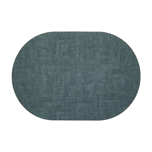 Green Textured Leather Placemat In Green Color, 43X30Cm, Heat Resistant And Easy To Clean For Dining Table And Home Decor