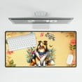 thumbnail image 4 of Shetland Sheepdog Celebrates Spring and Enjoys a Happy Easter Desk Mat Full Keyboard Mouse Pad Sheltie Dog Lover Gifts Large Mousepad - 02001, 4 of 5