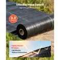 thumbnail image 2 of KFFKFF Heavy Duty Weed Barrier Fabric, 1.4x50FT 3.2oz Landscape Fabric, Durable Woven Weed Blocker, Garden Ground Cover for Weed Control, Geotextile Gardening Mat, Black, 2 of 9