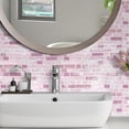 thumbnail image 2 of DEWOO Thick Kitchen Peel and Stick Tile Backsplash, Stick on Wall Tiles, 12"x12" Self Adhesive Sticky 3D Wall Marble Tiles Bathroom (10-Sheet，Pink), 2 of 12