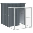 thumbnail image 2 of vidaXL Chicken Coop Metal Chicken Cage Animal House with Run Galvanized Steel, 2 of 5