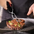 thumbnail image 5 of Juego de 3 pinzas de cocina de acero inoxidable (mango negro, 23 cm, 28 cm y 30 cm), 5 of 5