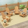 thumbnail image 2 of Costaelm Paradise Classic Adirondack Folding Adjustable Chair Outdoor Patio, HDPE, Weather Resistant, Teak, 2 of 13