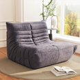 thumbnail image 4 of Traumliebe Armless Bean Bag Chair Lazy Floor Sofa Couch Adults&Kids for Living Room Bedroom Office Grey, 4 of 6
