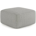 thumbnail image 1 of Trent Home Boho Square Pouf in Patterned Gray Melange Cotton, 1 of 7