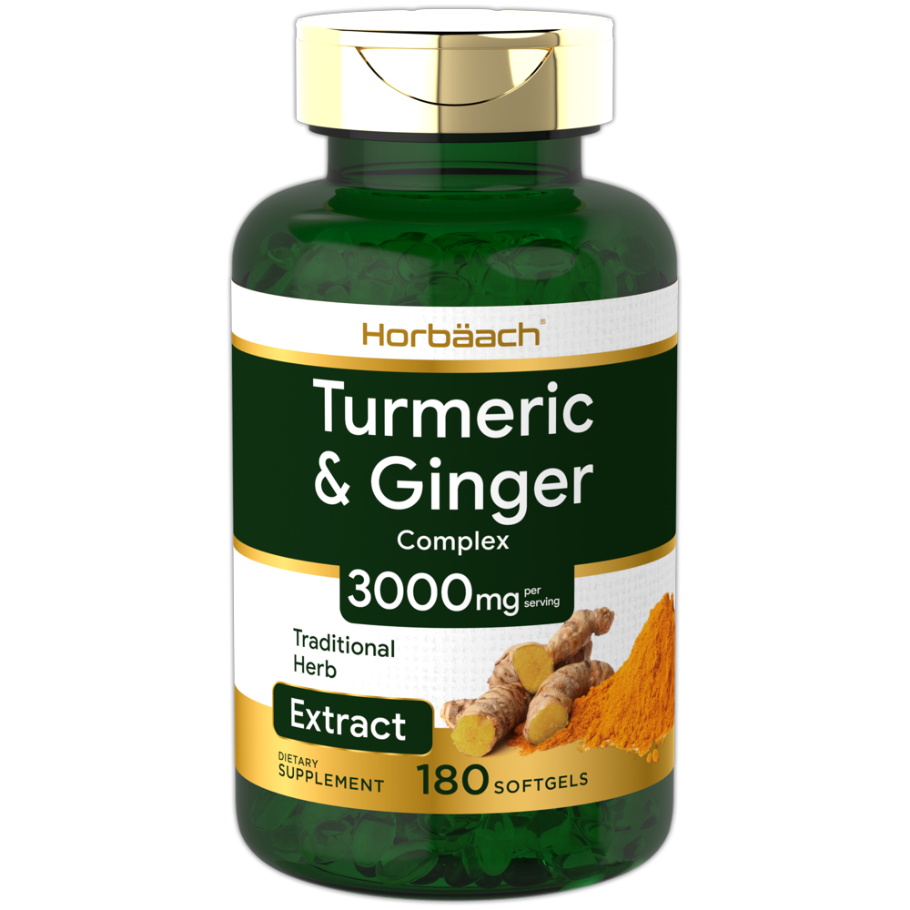 Turmeric Curcumin & Ginger Complex 3000 mg 180 Softgel Pills With