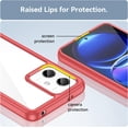 thumbnail image 4 of Case for Xiaomi Redmi Note 12 Phone Case Slim Dropproof [Defend from Drop/Scratch/Slip/Fingerprint] Clear Acrylic Hard Back Soft TPU Bumper Hybrid Phone Cover for Xiaomi Redmi Note 12-Red, 4 of 16