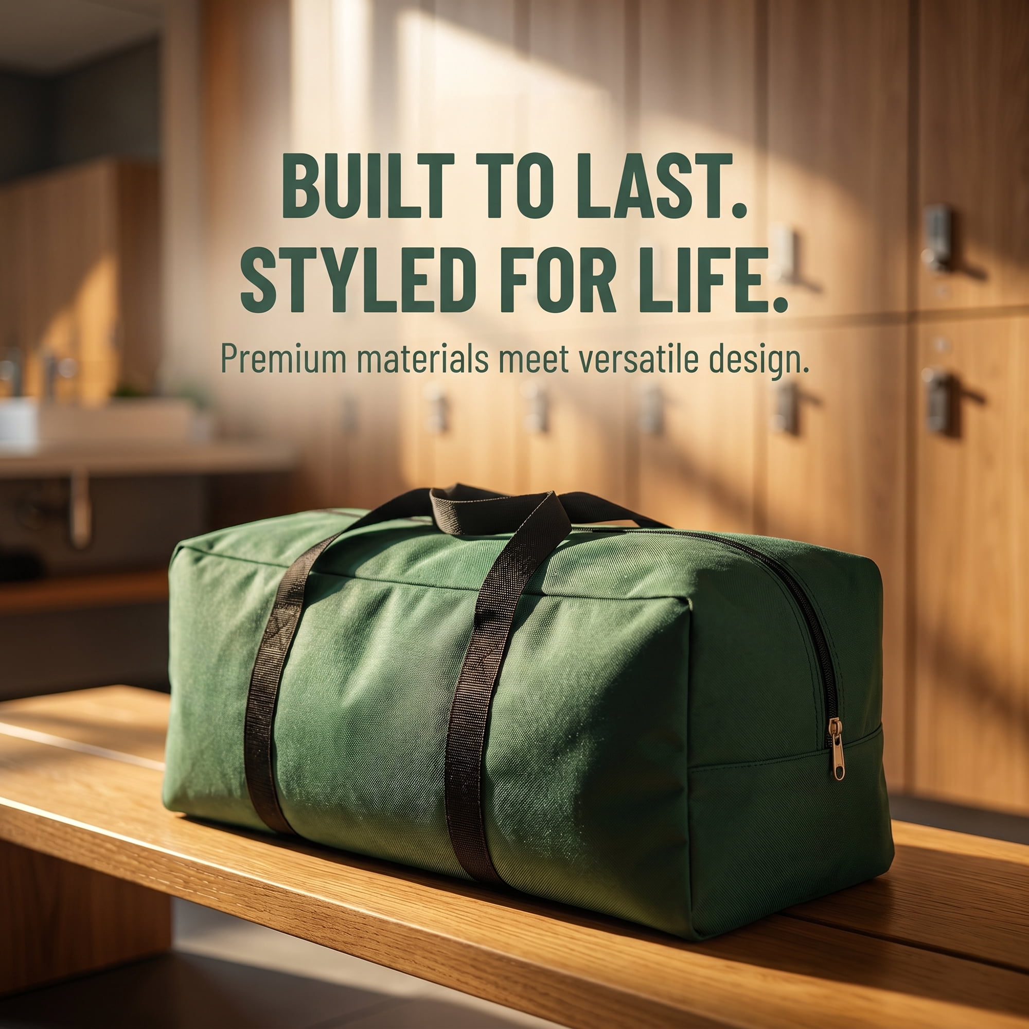 Unique Bargains Zipper Duffel Waterproof Oxford Moving Bag Green 23.6" x 12.2" x 9.4"