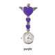 thumbnail image 5 of Sonducket Reloj de bolsillo para mujer, portátil, con patrón de dibujos animados, Clips colgantes para ropa, relojes, reloj de tiempo delicado, Relojes Púrpura, 5 of 5