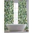 thumbnail image 5 of St. Patrick's Day Sheer Curtains 108 Inch Length 2 Panels Set Window Treatments, Green Lucky Clovers Ombre Rod Pocket Semi Curtains for Living Room/Bedroom/Kitchen Décor, 104"W x 108"L, 5 of 7