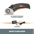 Worx 4V Battery Powered Handheld ZipSnip Cordless Electric Scissors
