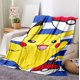 thumbnail image 1 of Manta de Pikachu, linda manta de dibujos animados, manta de franela suave y súper cálida, decoración para Halloween, Navidad, cumpleaños, regalo cálido, 1 of 1