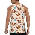 thumbnail image 3 of Fotbe Forest Squirrel Nuts Pattern Men's Quick Dry Workout Tank Top Gym Muscle Tee Fitness Bodybuilding Sleeveless T Shirt Breathable Workout Shirt-Large, 3 of 9