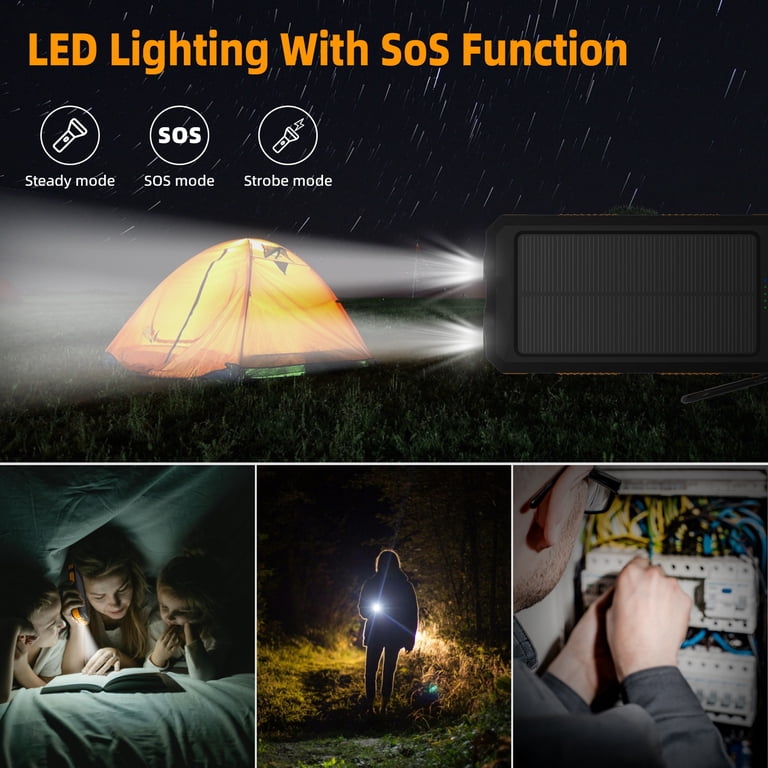 SOLPOWBEN 20000mAh Solar Power Bank 12W with 7 Ports photo 8