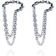thumbnail image 1 of Pendientes UBIUO de plata de ley 925 con borlas y cadena para mujeres y adolescentes, con diseño de hélice, minimalistas, en plata A., 1 of 5