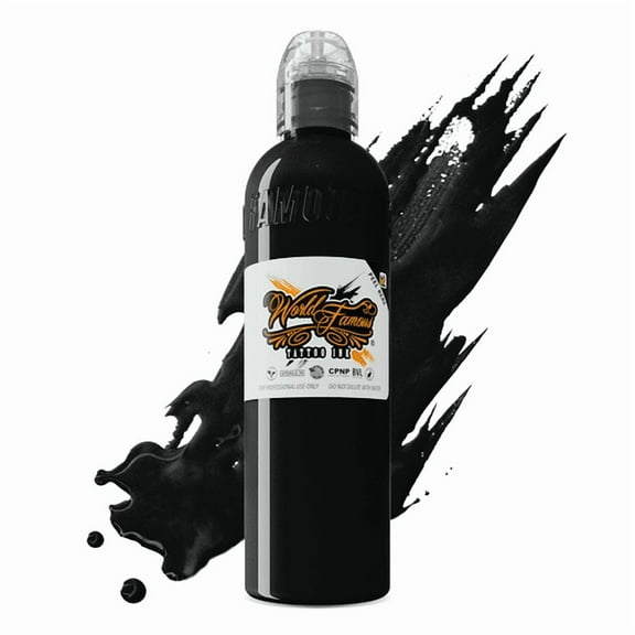 World Famous Tattoo Ink - Professional Tattooing Pigments - Charcoal Greywash 4oz Bottle