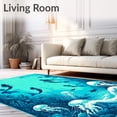 thumbnail image 2 of ODIKA 4'x6' Machine Washable Non-Slip Area Rug, Mermaids Ocean Non Slip High Traffic Rug, Blue, 87366, 2 of 7