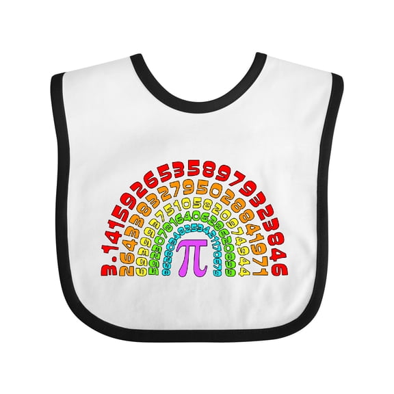 Inktastic Rainbow Pi for Pi Day Boys or Girls Baby Bib