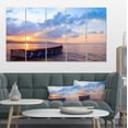 thumbnail image 1 of Small Fishermen Boat at Sunset - Modern Seashore Canvas Art, 1 of 3