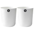 thumbnail image 3 of PP Material Trash Can with Round Hole Design for Home Use White Large Capacity 2Pcs, 3 of 5