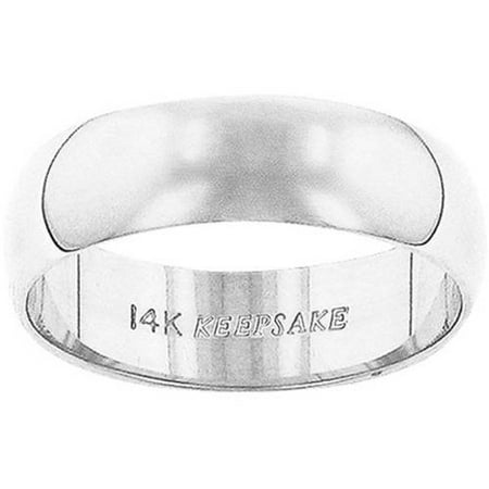 Keepsake 14kt White Gold 6mm Wedding Band